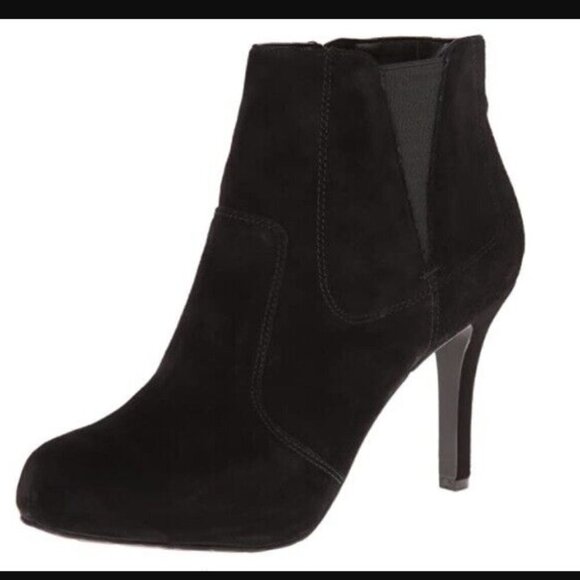 ROCKPORT Seven To 7 Gore Shootie High Heel Boots 10.M Black Suede - Picture 1 of 5